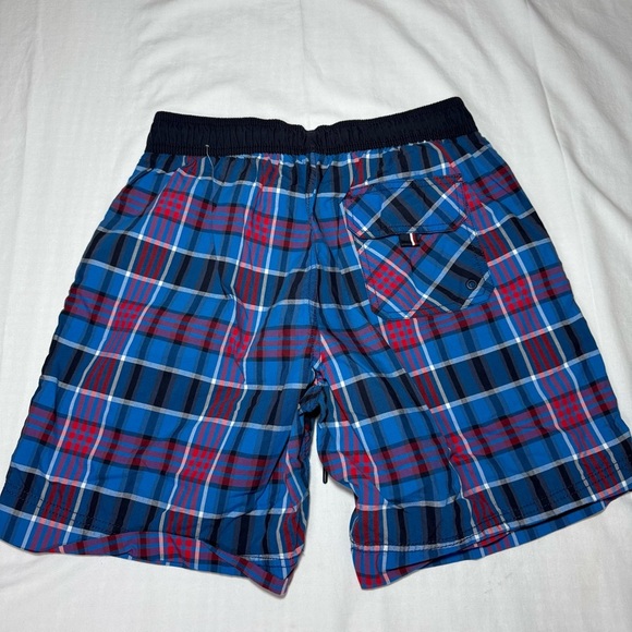 Tommy Hilfiger Swim Trunks Mens Small Plaid Drawstring Not Lined Tommy Trunks - Picture 8 of 8